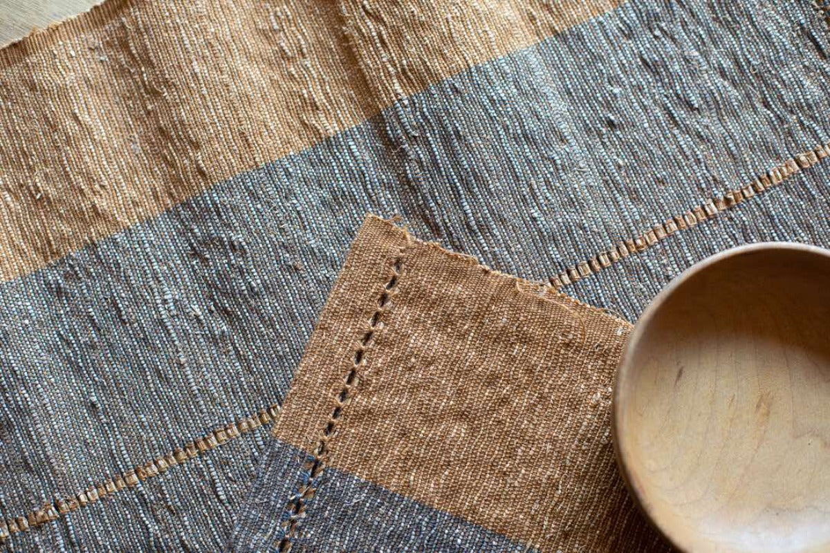 Natural color placemat handmade with natural dyes