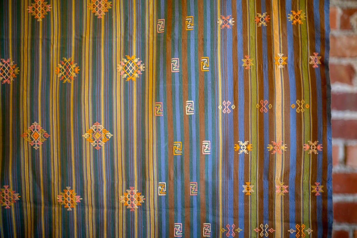 Decorative motifs on a tablecloth