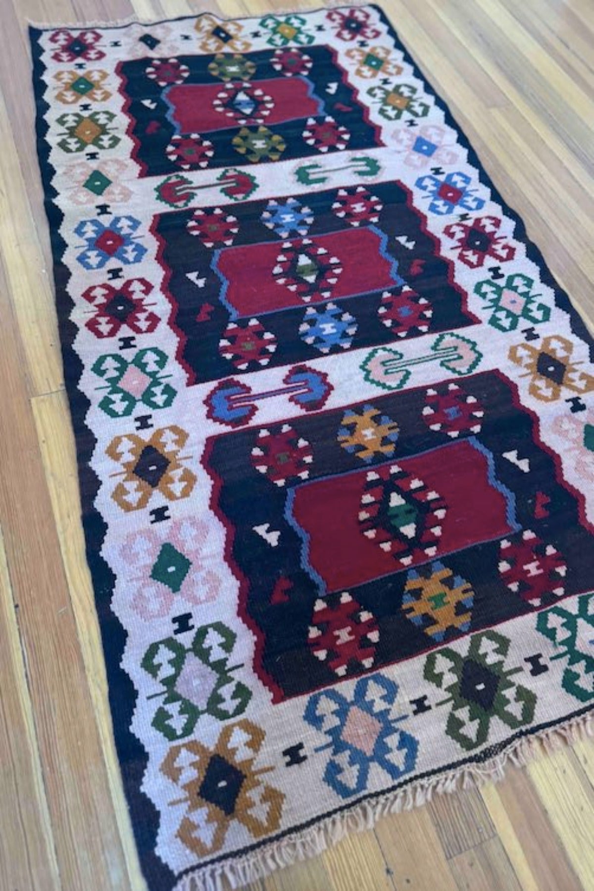 Small flat weave rug