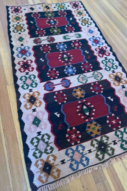 Small flat weave rug